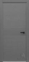 Дверь межкомнатная Fusion 1 натуральный шпон grigio (ral 7015) глухая