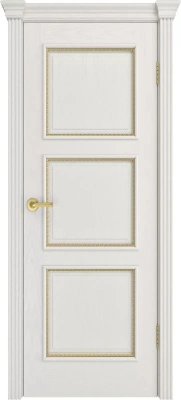 Межкомнатная дверь «Голд-6 ДГ» 2000 x 600 Бьянко