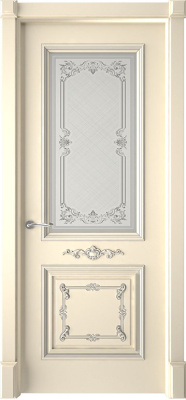 Дверь межкомнатная Багет 31 эмаль и лак эмаль слоновая кость