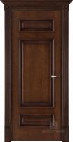 Дверь межкомнатная Рим натуральный шпон красный коньяк глухая