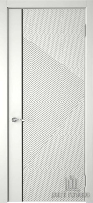 Дверь межкомнатная Графика 8 экошпон 600x2000 Белый