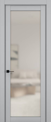 Дверь Шеллак серый 2 NC ст.просветленное 2000*1000