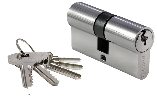 60C PC, ключевой цилиндр (60мм), цвет - хром