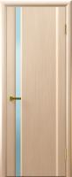 Дверь межкомнатная Техно 1 натуральный шпон беленый дуб остекленная