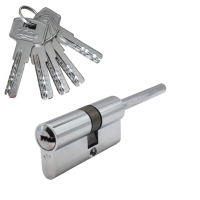 Механизм цилиндровый с длинным штоком  ZL70 (40x30) CP 5 ключей (хром)