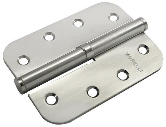 Петля разъемная MSD-C 100X70X2.5 SN R правая без коронки скругленная, врезная, цвет бел.никель, сталь