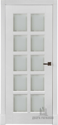 Дверь межкомнатная Калифорния эмаль и лак эмаль белая остекленная