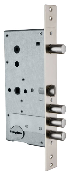 Замок Guardian (Гардиан) врезной сувальдный с задвижкой и защёлкой ЗВ 50.15, 4 кл. /123:159/