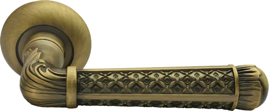 Ручка дверная HERMITAGE III MH-32 COF на круглой розетке, цвет кофе, ЦАМ