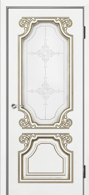 Дверь межкомнатная Каталония эмаль и лак эмаль белая остекленная