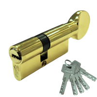 Механизм цилиндровый  ZС70 (40Cx30) РВ 5 ключей (золото)