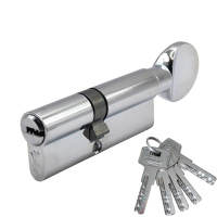 Механизм цилиндровый  ZС80 (40Cx40) СР 5 ключей (хром)