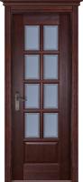 Дверь межкомнатная Грация массив махагон остекленная