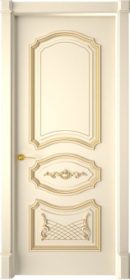 Дверь межкомнатная Багет 5/1 эмаль и лак эмаль слоновая кость