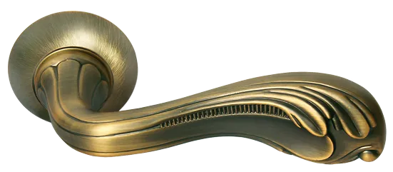 Ручка дверная DUCALE MH-24 COF раздельная на круглой розетке, цвет кофе, ЦАМ