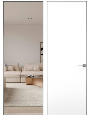 Дверь Керамик снежный 2 MD 2300*800 (196) R 1 отв кромка черная Eclipse