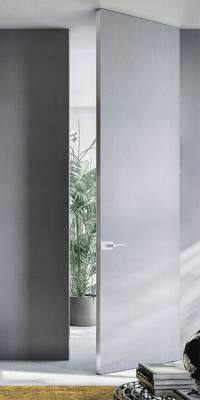 Дверь межкомнатная скрытая Invisible (Interio A45) натуральный шпон