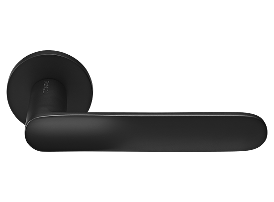 Ручка дверная GARAK MH-59-R6 BL раздельная на круглой розетке 6 мм, цвет черный, ЦАМ Light