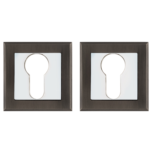 Накладка Punto (Пунто) под цилиндр ET.K.QL52 (ET QL) GR/CP-23 графит/хром