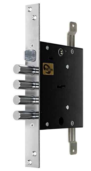 Замок Mettem (Меттэм) врезной сувальдный с защёлкой ЗВ9 143.1.0 с тягами, 5 кл.