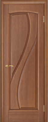 Дверь межкомнатная Мария натуральный шпон темный анегри глухая 600x2000 Темный