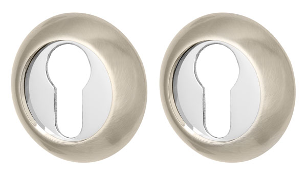 Накладка Armadillo (Армадилло) под цилиндр ET.R.LD54 (ET-1) SN/CP-3 матовый никель/хром