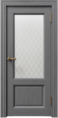 Дверь межкомнатная Соренто (Sorrento) 80010 блистер золото покрытие soft touch кремовый soft touch остекленная золото