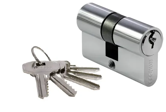 50C PC, ключевой цилиндр (50мм), цвет - хром