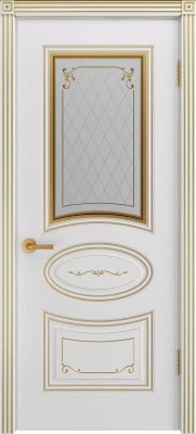 Межкомнатная дверь «Ария Грейс В2 ДО» 2000 x 600 belyyspatinoyzoloto