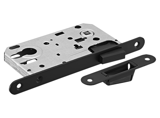 Защелка магнитная под цилиндр, MM 2085 BL, цвет - черный