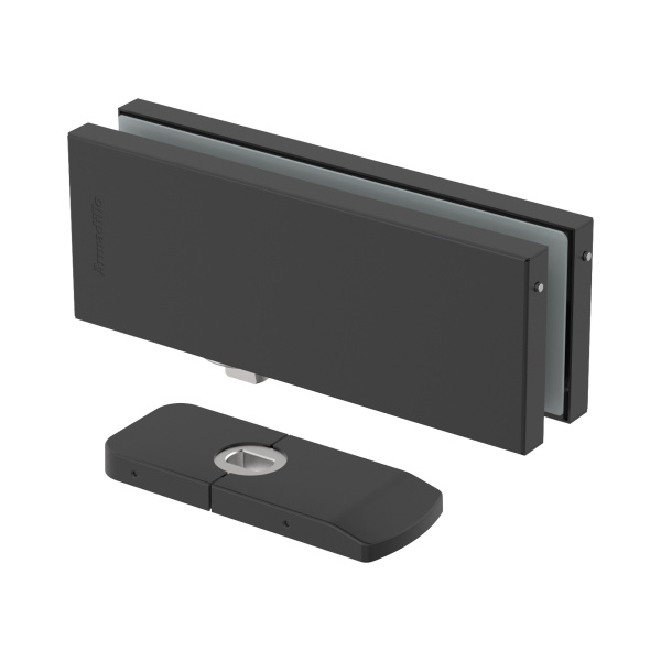 Петля-доводчик Armadillo (Армадилло) для стеклянной двери Range.GL.H10 BL черный