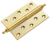 Петля карточная разъемная латунная MB 120X80X3.5 SG R C с коронкой правая,врезная, цвет матовое золото