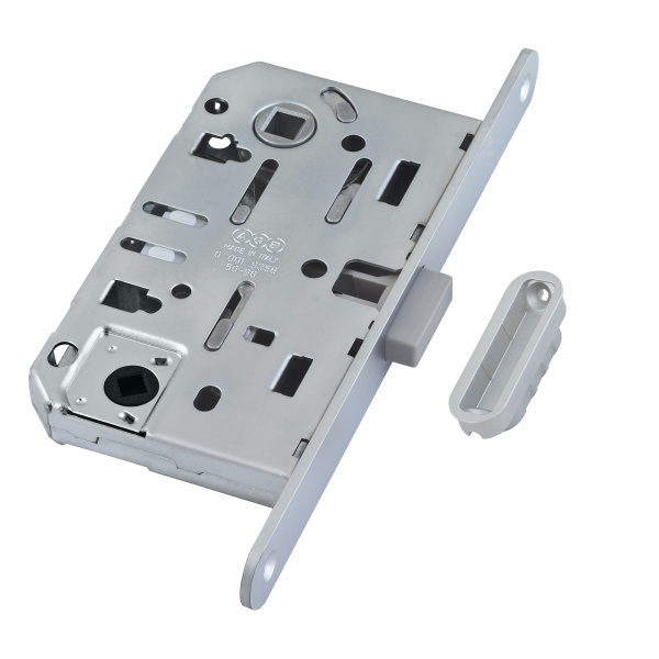 B06102.50.34.640 AGB (АГБ) Защелка врезная WC (мат. хром) MEDIANA POLARIS с отв. планкой (скин)