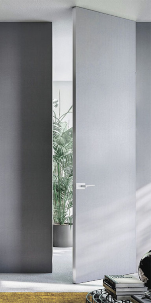 Дверь межкомнатная скрытая Invisible (Interio A45) натуральный шпон 600x2000 Interio Pod