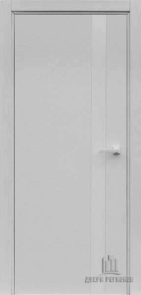 Дверь межкомнатная Uno натуральный шпон grigio (ral 7015) остекленная 600x2000 Chiaro Ral
