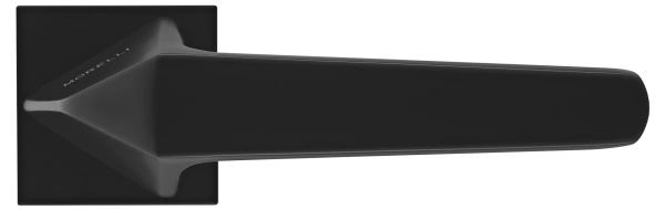 Ручка дверная SOUK MH-55-S6 BL раздельная на квадратной розетке 6 мм, цвет черный, ЦАМ Light