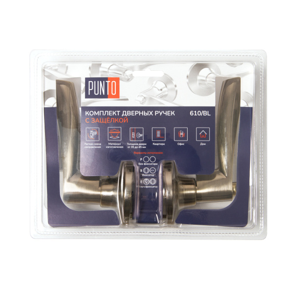 Ручка Punto (Пунто) защелка DK610/BL AB-ET (кл./фик.) бронза