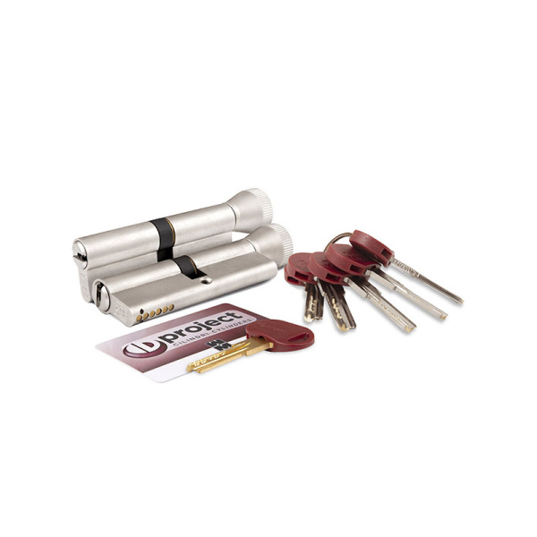 Цилиндровый механизм Mottura (Моттура) с вертушкой DPC1F3646 S3 (82 мм/31+10+41) САТИН.НИКЕЛЬ, 5+1 кл.