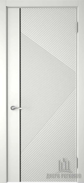 Дверь межкомнатная Графика 8 экошпон 600x2000 Белый