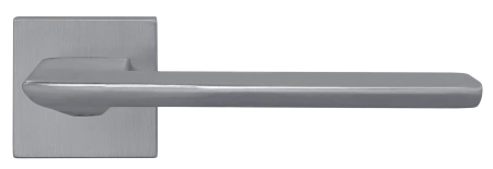 Ручка дверная PLATEAU MH-51-S6 SC раздельная на квадратной розетке, цвет матовый хром, ЦАМ Light