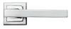 Ручка дверная PIQUADRO MH-37 SC/CP-S на квадратной накладке, цвет мат.хром/хром, ЦАМ Light