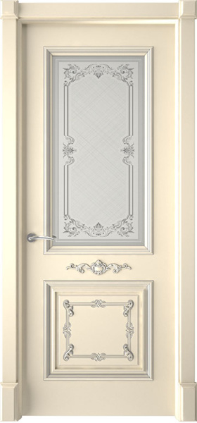 Дверь межкомнатная Багет 31 эмаль и лак эмаль слоновая кость 600x2000 31 Emal