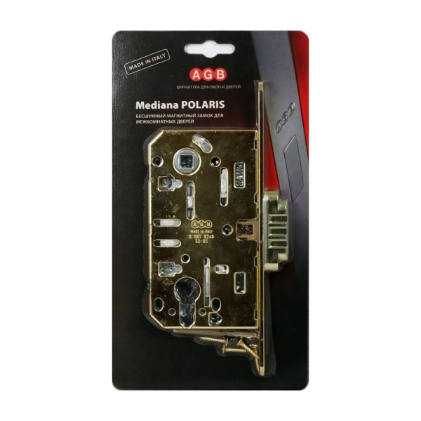 Корпус AGB (АГБ) замка магнит. под цил. MEDIANA POLARIS B06103.50.03.567 с отв. планкой B02402.05 (лат)