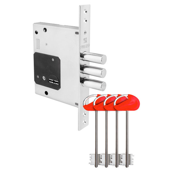 Замок Fuaro (Фуаро) врезной сувальдный MDV25/S-60.00.3R16 4key