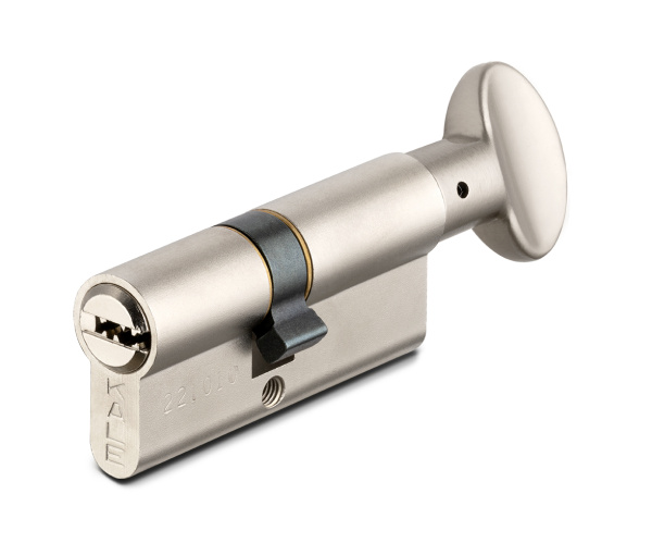 Цилиндровый механизм Kale kilit (Кале килит) с вертушкой 164 SM/62 (26+10+26) mm никель 5 кл.