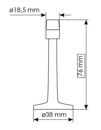 Ограничитель дверной DS2 CP, цвет хром