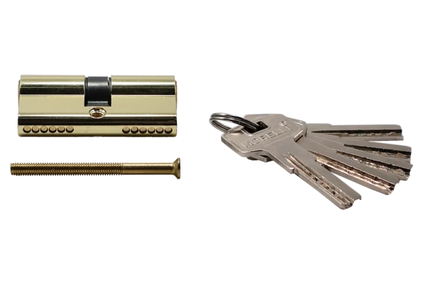 Ключевой цилиндр высокой секретности HS 60C PG (60мм), цвет - золото