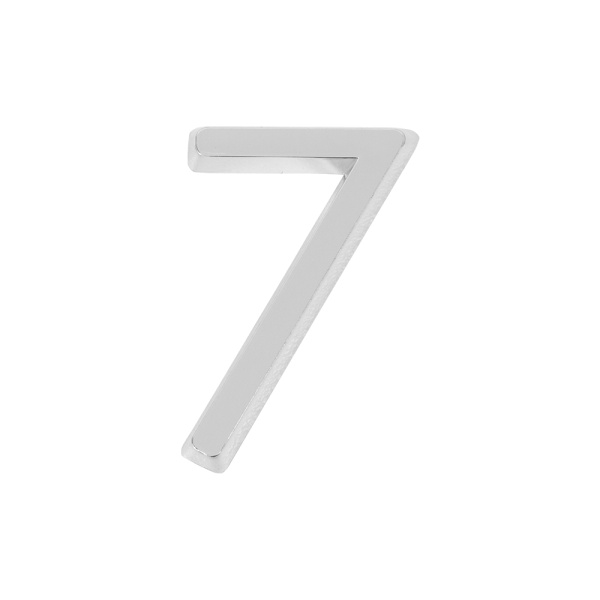 Цифра Fuaro (Фуаро) &quot 7&quot самоклеящаяся ABS (50х37) (FUARO) CP хром