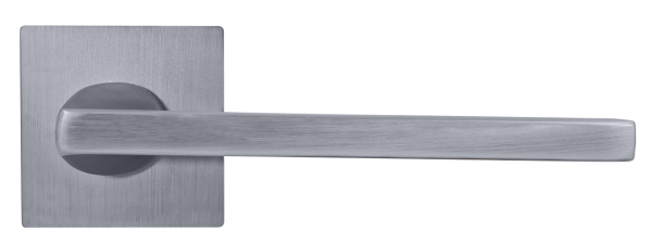 Ручка дверная KAFFEE MH-50-S6 SC раздельная на квадратной розетке, цвет матовый хром, ЦАМ Light