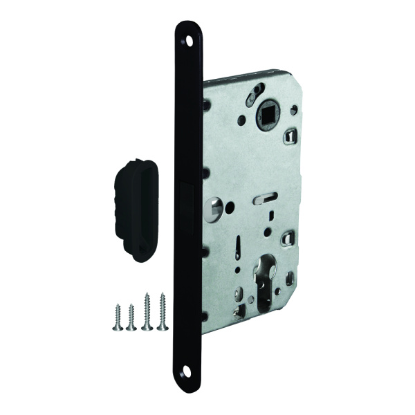 Корпус Ajax (Аякс) врезного замка с защелкой MAGNLN85-50 BL черный